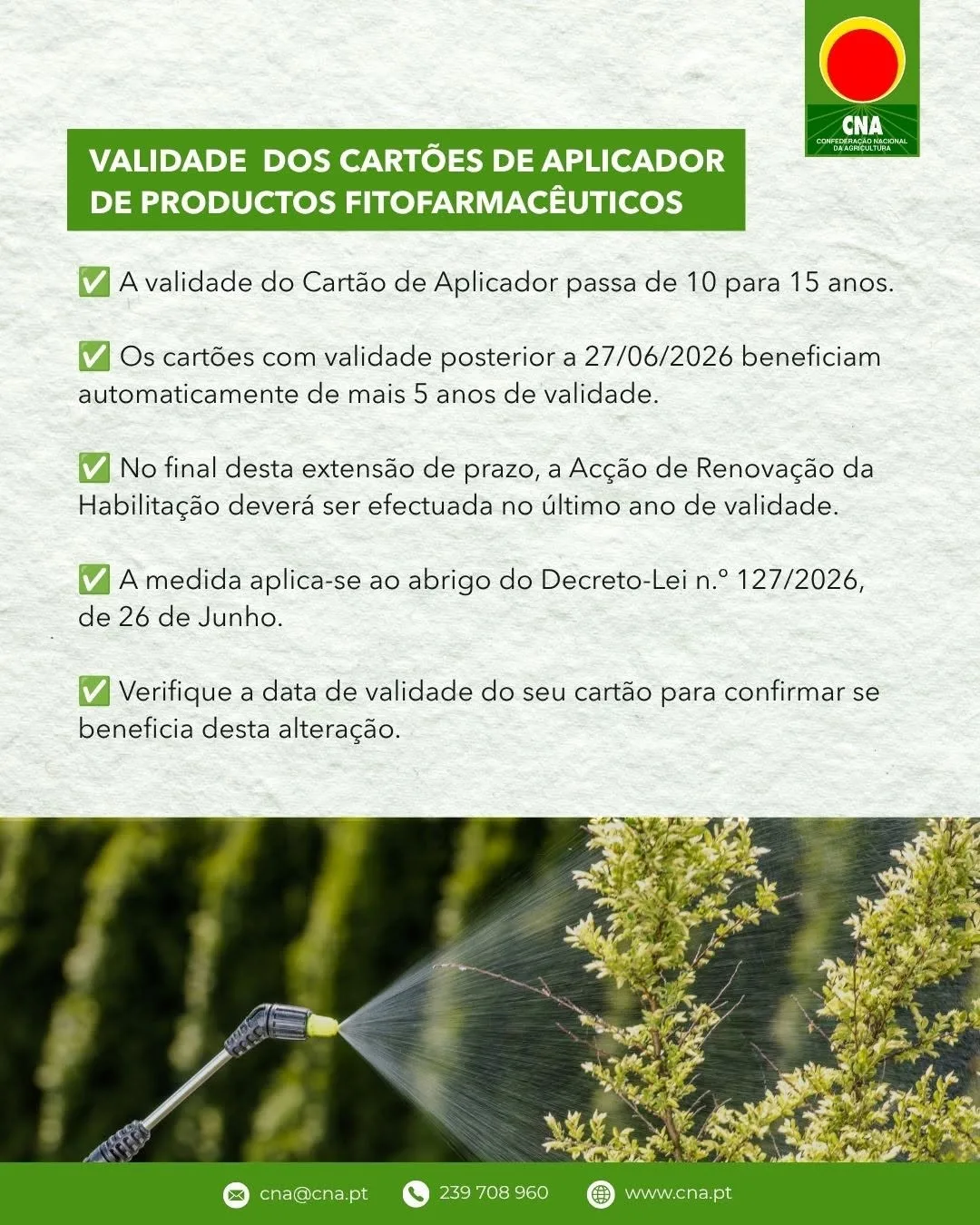 VALIDADE DOS CARTÕES DE APLICADOR DE PRODUCTOS FITOFARMACÊUTICOS 1 freguesia serrazes 1